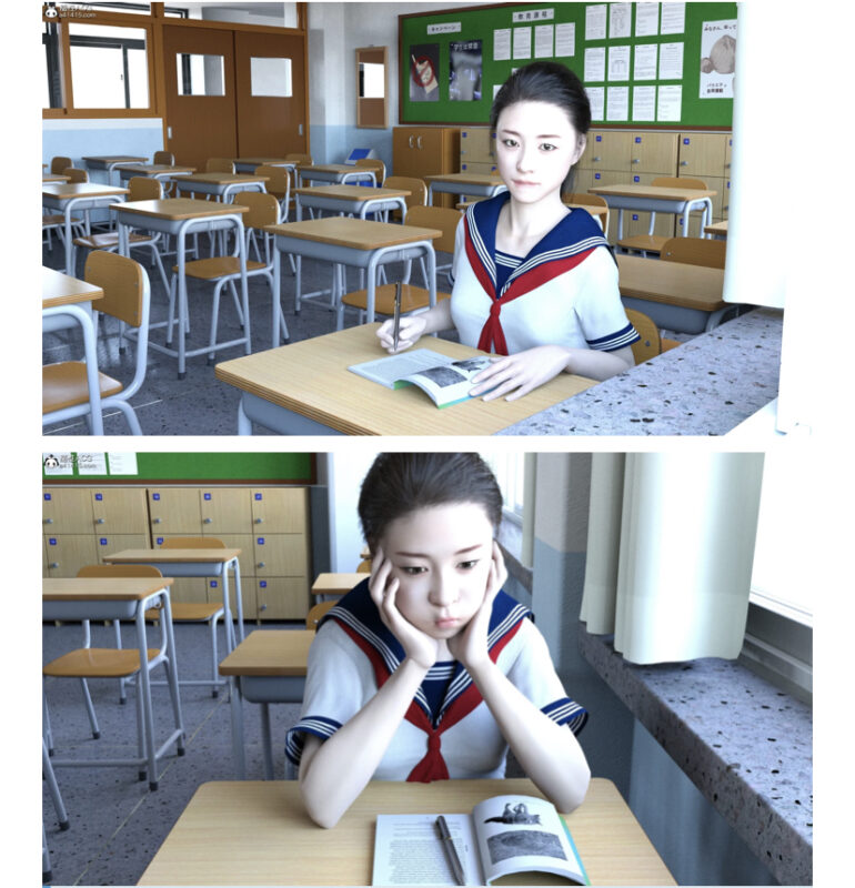 [3D全彩] M2166 前桌的你01-02 [新作/262.9M]